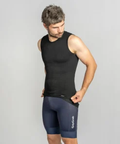 Clearance Gripgrab Unisex PACR Spring-Autumn Seamless Sleeveless Base Layer Black