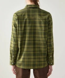 New Haglöfs Women’s Virke Flannel Shirt Seaweed Green/Olive Green