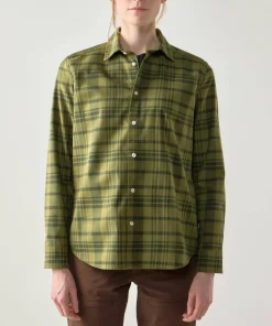 New Haglöfs Women’s Virke Flannel Shirt Seaweed Green/Olive Green