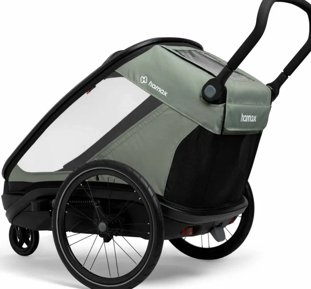 Best Hamax Outback Next Bicycle Trailer Green/Black