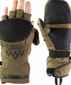 Sale Heat Experience Heated Hunt Pullover Mittens /Black Green