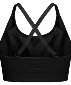 Clearance Hellner Women's Seamless Tech Sport Bra Black Beauty