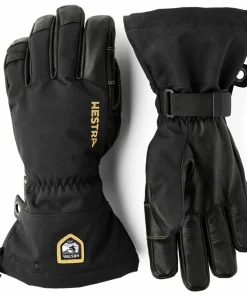 Sale Hestra Army Leather Gore-Tex - 5 Finger Black/Black