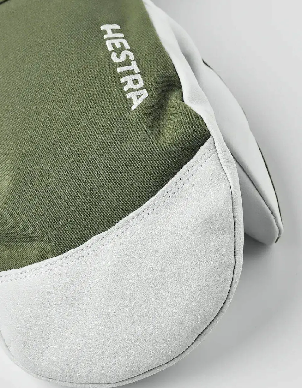 Outlet Hestra Army Leather Heli Ski Mitt Olive