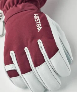 Online Hestra Army Leather Heli Ski 5-finger Bordeaux