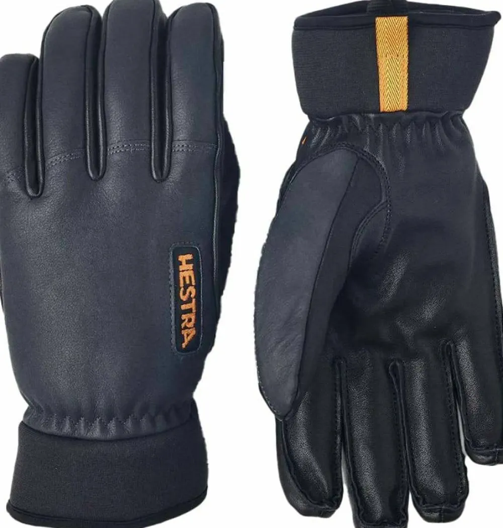 Sale Hestra Army Leather Wool Terry 5-Finger Grey