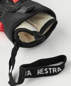 Online Hestra Army Leather Wool Terry 5-Finger Flame Red
