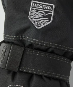 Hot Hestra Baby's Zip Long Mitt Black/Black