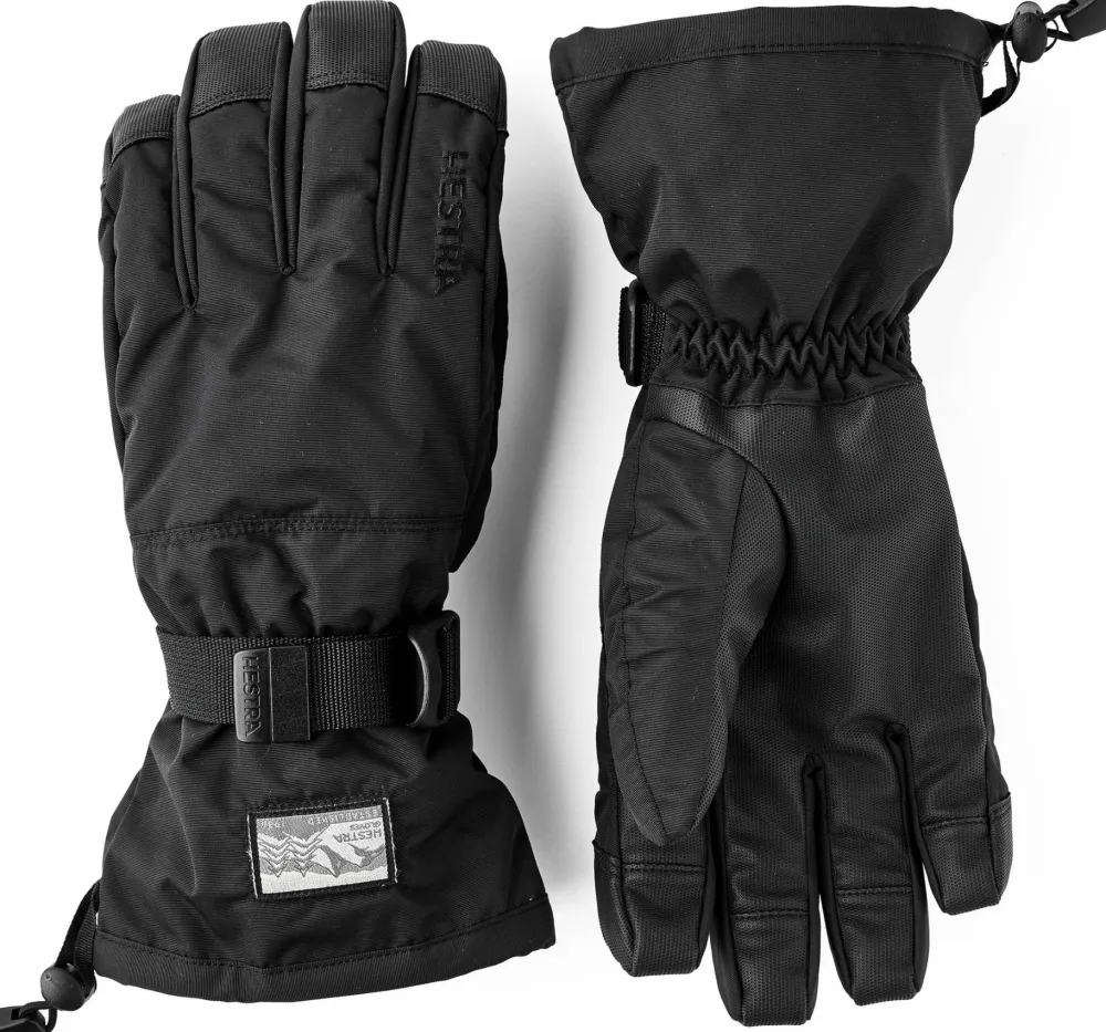 Discount Hestra Gauntlet Sr. - 5 Finger Black/Black