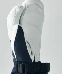 Discount Hestra Juniors' Army Leather Heli Ski 3-Finger Navy Marin