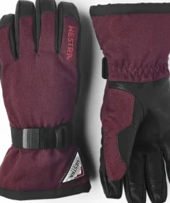 Outlet Hestra Powder Gauntlet 5-Finger Bordeaux