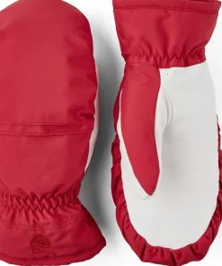 Best Hestra Women's Primaloft Leather Mitt Red