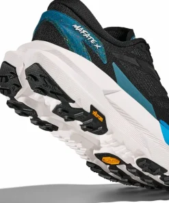 Clearance Hoka Men's Mafate X Black/Skyward Blue