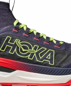 Discount Hoka Men's Tecton X 3 Squid Ink / Neon Flame