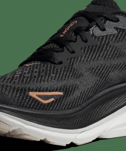 Clearance Hoka Women's Clifton 9 Black/Rose Gold