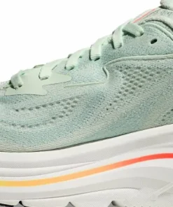 Online Hoka Women's Clifton 10 Wide Sea Glass/Neon Flame