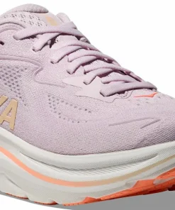 Hot Hoka Women's Clifton 10 Wide Lilac Cream/Tangerine Glow