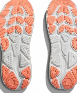 Hot Hoka Women's Clifton 10 Wide Lilac Cream/Tangerine Glow