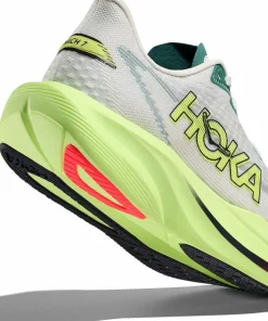 Discount Hoka Women's Mach 7 Frost/Neon Yuzu