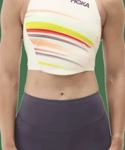 Best Hoka Women's Race Day Crop Bra Alabaster Flare
