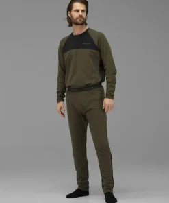 New Härkila Men's Heat L/S T-shirt Willow Green/Black
