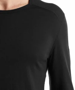 Online Icebreaker Men's 200 Oasis Long Sleeve Crewe Black