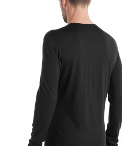Online Icebreaker Men's 200 Oasis Long Sleeve Crewe Black
