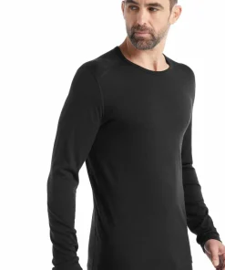 Online Icebreaker Men's 200 Oasis Long Sleeve Crewe Black
