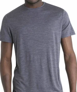 Outlet Icebreaker Men's Merino 125 Cool-Lite™ Sphere III Short Sleeve Tee Midnight Navy Heather Midnight Navy Hthr