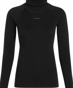 Best Icebreaker Women's 300 MerinoFine Polar Long Sleeve Roll Neck Black