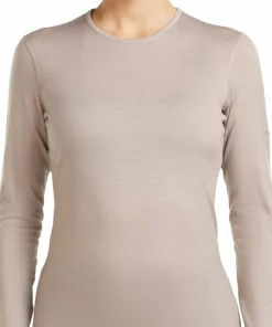 Outlet Icebreaker Women's 200 Oasis Long Sleeve Crewe Pink Quartz