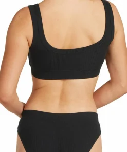 Clearance Icebreaker Women's Merino Rib Lotus Bra Black