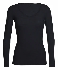 Best Icebreaker Women's Siren Long Sleeve Sweetheart Black