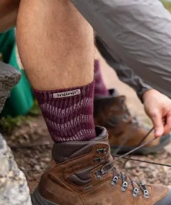 New Injinji Outdoor Midweight Crew Wool Garnet