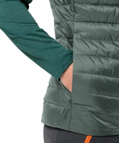 New Jack Wolfskin Men's Pilvi Down Vest Hedge Green