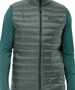New Jack Wolfskin Men's Pilvi Down Vest Hedge Green