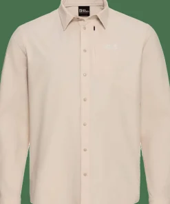 Clearance Jack Wolfskin Men's Prelight Suncool Ls Shirt Oyster