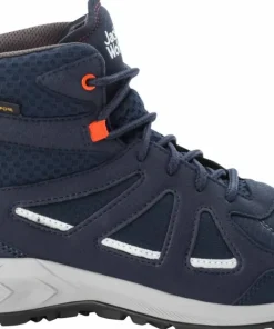 New Jack Wolfskin Men's Woodland 2 Texapore Mid Dark Blue / Red