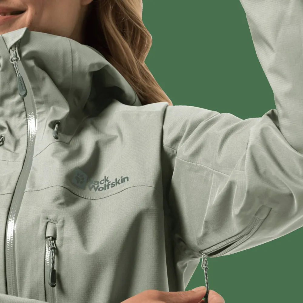 Sale Jack Wolfskin Women's Kammweg 3-Layer Jacket Mint Leaf