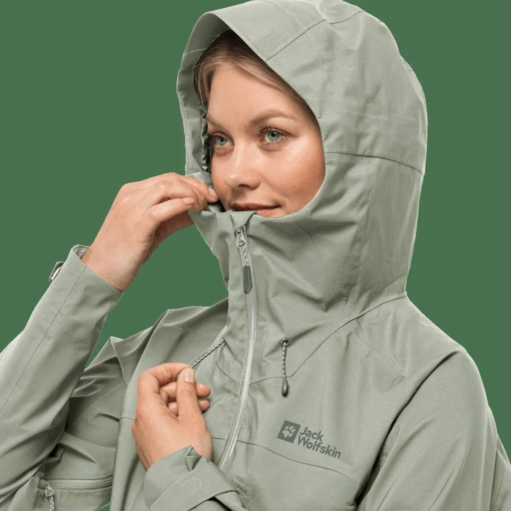 Sale Jack Wolfskin Women's Kammweg 3-Layer Jacket Mint Leaf