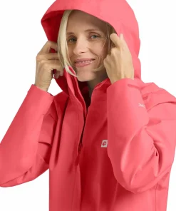 New Jack Wolfskin Women's Trailtime 2L Jacket Sunset Coral