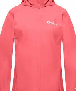 New Jack Wolfskin Women's Trailtime 2L Jacket Sunset Coral