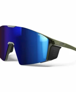 New Julbo Edge Cover Army Green/Black Reactiv 2-4 Blue Flash