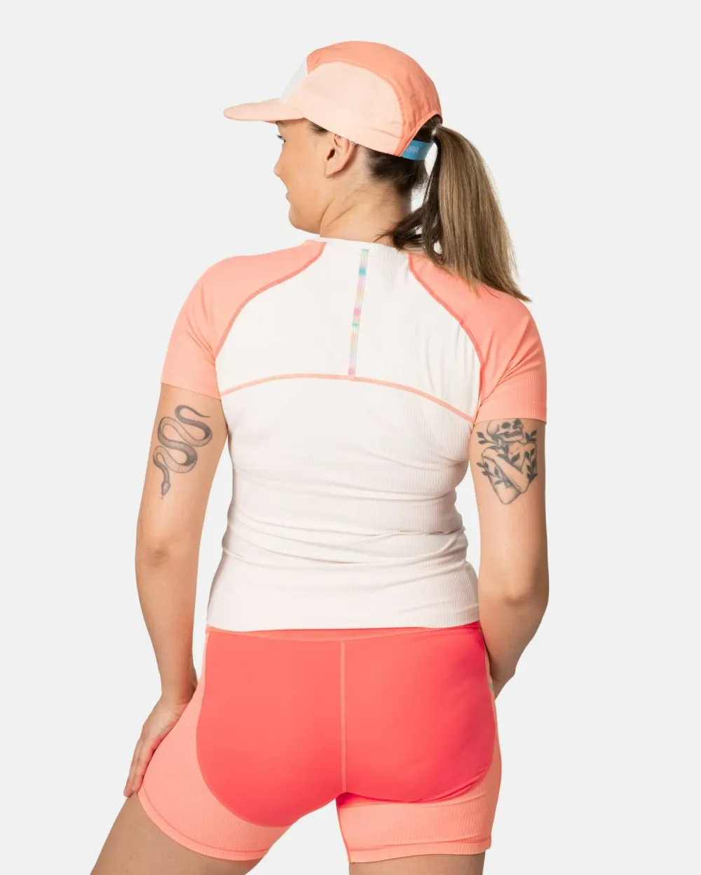 New Kari Traa Women's Linnea Tee Peach Bloom