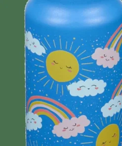 Online Klean Kanteen Kids' Classic Insulated Water Bottle with Flip Seal Sport Cap and Straw Rainbows Blue