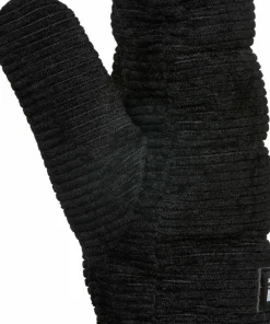 Best Kombi Women's Corduroy Mittens Black