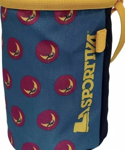 New La Sportiva Climbing On The Moon Chalk Bag Turchese/Giallo