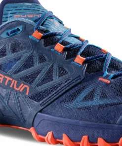 New La Sportiva Men's Bushido III Deep Sea/Cherry Tomato