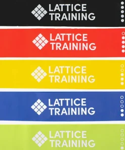 Clearance Lattice Training Resistance Band 5 Pack Multi Colour