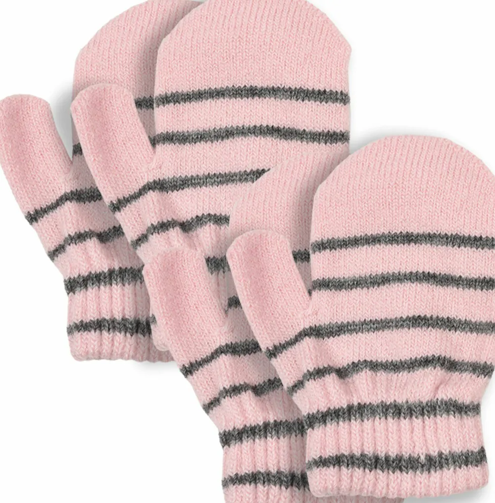 Best Lindberg Kids' Magic Wool Stripe 2-P Pink/Anthracite
